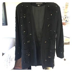 Andrea Jovine appliquéd fitted blazer size 8